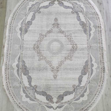 Турецкий ковер Amatis Lux 36564A OVAL L.BEIGE / BLUE