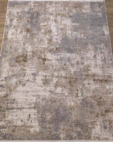 Ковер российский 27719-23323 Лакшери (PP Heatset Высокоплотный, бежевый, черный)