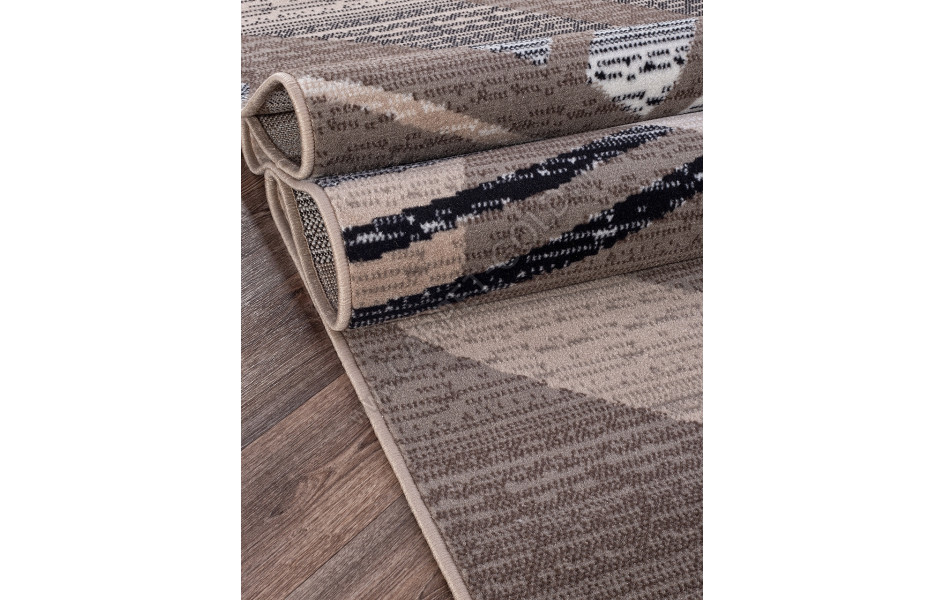 Ковер D284 - BEIGE-BROWN 2 - Прямоугольник - коллекция SIERRA