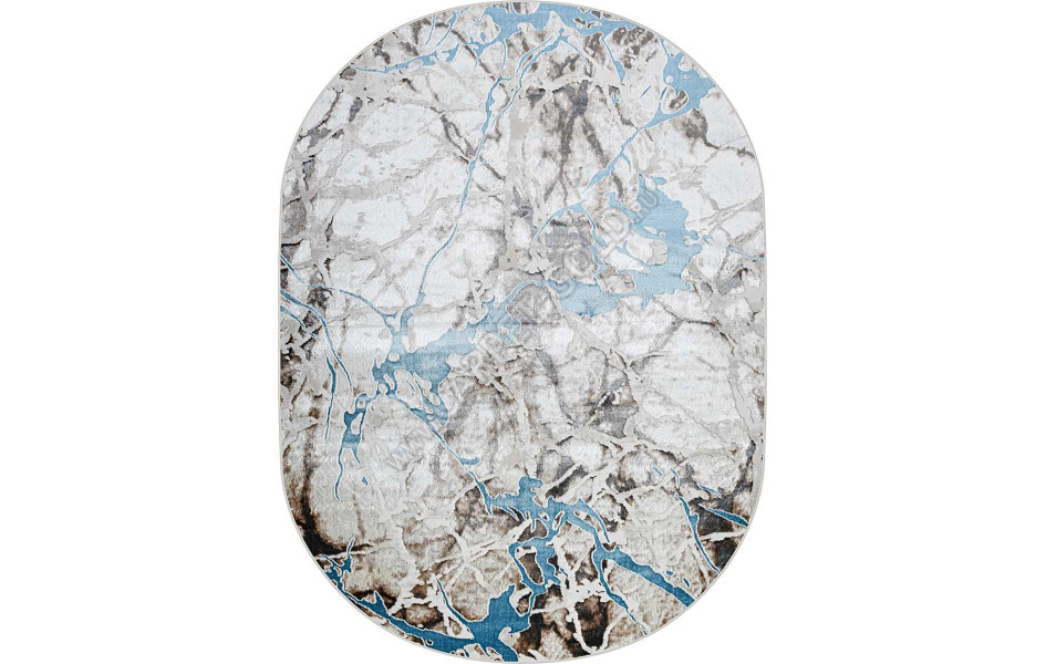 37891A OVAL BLUE FLS / BEIGE FLS Roma