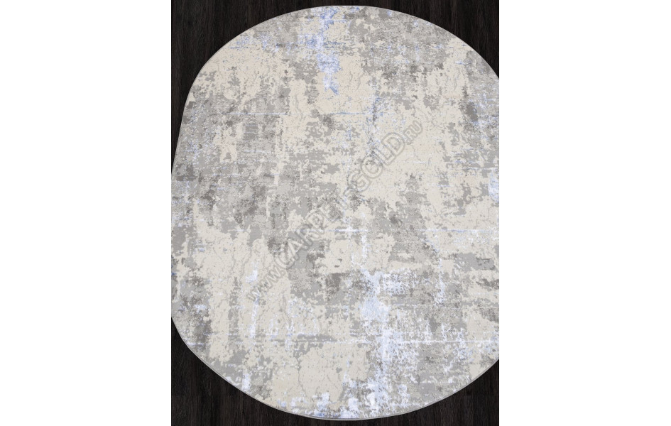 Ковер F169 - CREAM-BLUE - Овал - коллекция LIMAN