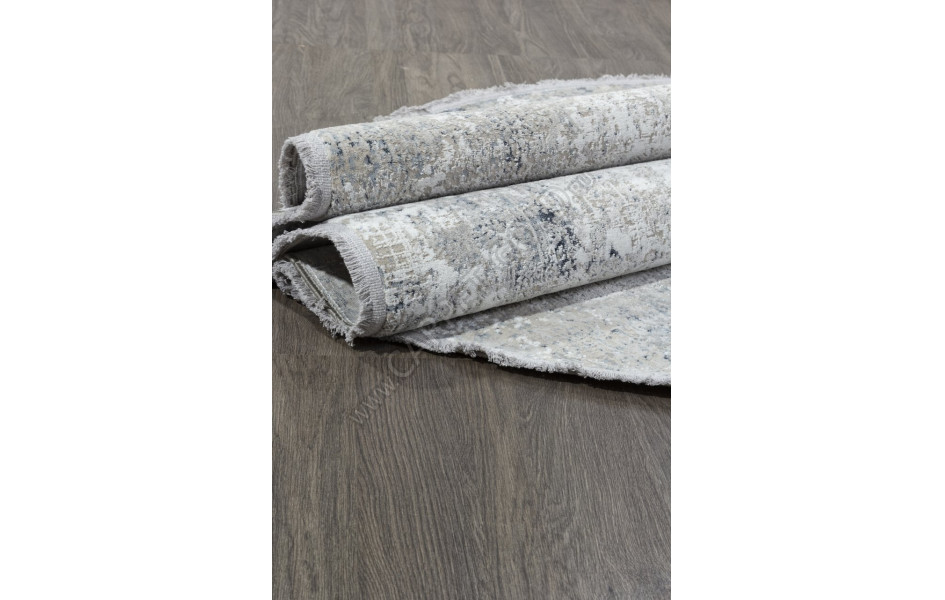 Ковер D662BC - BEIGE / L.GREY - Овал - коллекция LORENZO