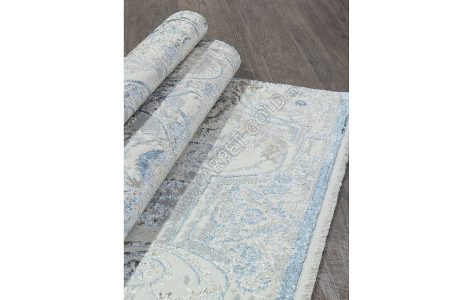 Ковер 00765A - D.BLUE FDY / CREAM HB - Прямоугольник - коллекция SAHARA