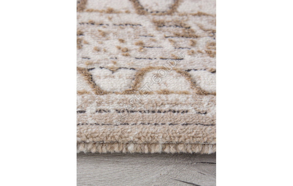 Ковер 04293A - BEIGE FDY / CREAM HB - Прямоугольник - коллекция NOVA